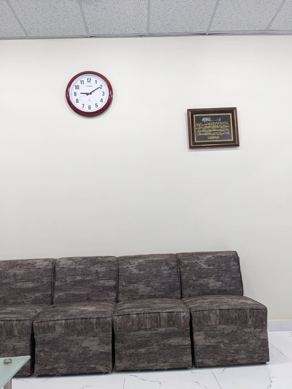 Waiting area with comfortable seating